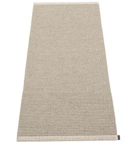 Mono Rug by Pappelina Dark Linen/Linen