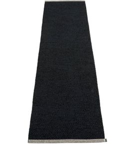Mono Runner Rug by Pappelina Black