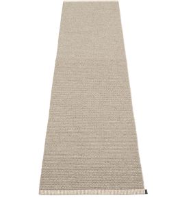 Mono Runner Rug by Pappelina Dark Linen/Linen