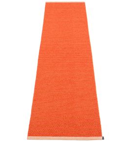 Mono Runner Rug by Pappelina Pale Orange/Coral Red