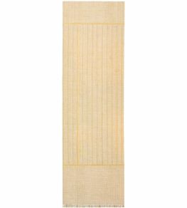 Monochromes Patch 7B Runner Rug by Louis De Poortere White