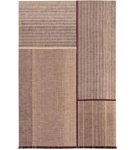 Monochromes Patch WW Rug by Louis De Poortere Burgundy
