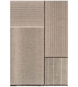 Monochromes Patch WW Rug by Louis De Poortere Dark Brown Monochromes Patch WW Rug by Louis De Poortere Dark Brown