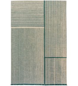 Monochromes Patch WW Rug by Louis De Poortere Dark Green Monochromes Patch WW Rug by Louis De Poortere Dark Green
