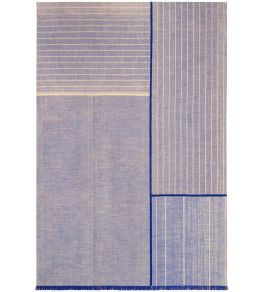 Monochromes Patch WW Rug by Louis De Poortere FF Blue Monochromes Patch WW Rug by Louis De Poortere FF Blue