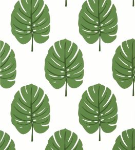 Monstera Wallpaper by Thibaut Green Monstera Wallpaper by Thibaut Green