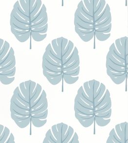 Monstera Wallpaper by Thibaut Spa Blue Monstera Wallpaper by Thibaut Spa Blue