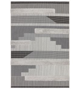 Monty Geometric Rug by Asiatic Black Grey Monty Geometric Rug by Asiatic Black Grey