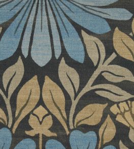 Moon Garden in Vintage Velvet Fabric by Liberty Lapis