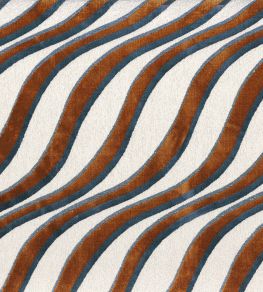 Moretta Fabric by Casamance Bleu Nordique Acajou Moretta Fabric by Casamance Bleu Nordique Acajou