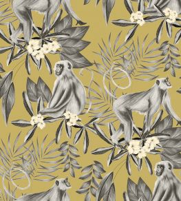 Morris Wallpaper by Ohpopsi Mustard Morris Wallpaper by Ohpopsi Mustard