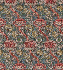 Wandle Fabric by Morris & Co Indigo/Carmine Wandle Fabric by Morris & Co Indigo/Carmine