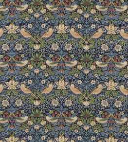 Strawberry Thief Fabric by Morris & co Indigo/Mineral Strawberry Thief Fabric by Morris & co Indigo/Mineral