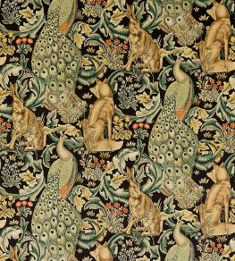 Forest Velvet Fabric by Morris & Co Charcoal