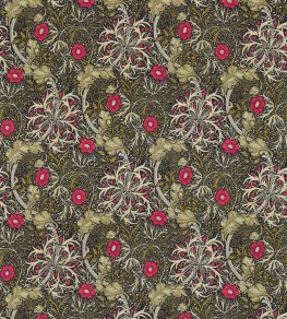 Morris Seaweed Fabric by Morris & Co Ebony/Poppy Morris Seaweed Fabric by Morris & Co Ebony/Poppy