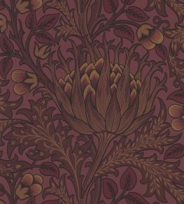 Artichoke Wallpaper by Morris & Co Wine
