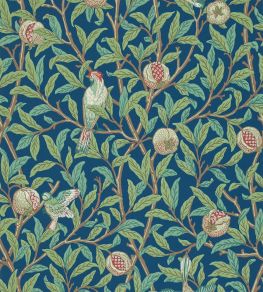 Bird & Pomegranate Wallpaper by Morris & Co Blue/Sage Bird & Pomegranate Wallpaper by Morris & Co Blue/Sage