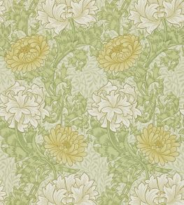 Chrysanthemum Wallpaper by Morris & Co Pale Olive