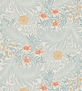 Larkspur Wallpaper by Morris & Co Slate/Russet Larkspur Wallpaper by Morris & Co Slate/Russet