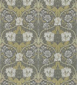 Honeysuckle & Tulip Wallpaper by Morris & Co Charcoal/Gold Honeysuckle & Tulip Wallpaper by Morris & Co Charcoal/Gold