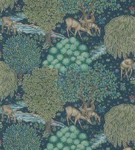 The Brook Wallpaper by Morris & Co Dark Blue The Brook Wallpaper by Morris & Co Dark Blue