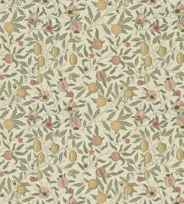 Fruit Fabric by Morris & Co Ivory/Teal