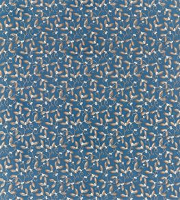 Mistletoe Embroidery Fabric by Morris & Co May Blue Mistletoe Embroidery Fabric by Morris & Co May Blue