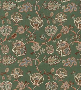 Theodosia Embroidery Fabric by Morris & Co Bottle Green