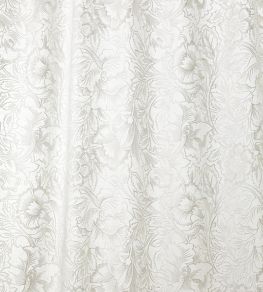 Pure Poppy Embroidery Fabric by Morris & Co Paper White