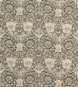 Pure Honeysuckle & Tulip Fabric by Morris & Co Black Ink