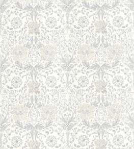 Pure Honeysuckle & Tulip Embroidery Fabric by Morris & Co Lightish Grey