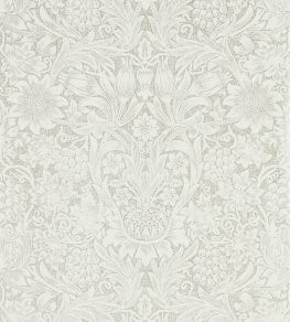Pure Sunflower Wallpaper by Morris & Co Chalk/Silver