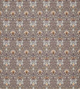 Snakeshead Velvet Fabric by Morris & Co Mulberry/Saffron