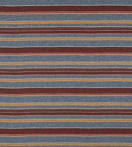 Morro Stripe Fabric by Jane Churchill Red/Blue Morro Stripe Fabric by Jane Churchill Red/Blue