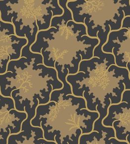 Moss Trellis Wallpaper by Cole & Son Black & Gold Moss Trellis Wallpaper by Cole & Son Black & Gold