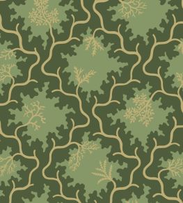 Moss Trellis Wallpaper by Cole & Son Evergreen & Antique Gold Moss Trellis Wallpaper by Cole & Son Evergreen & Antique Gold