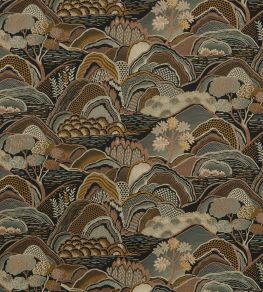Mount Edo Fabric by Liberty Pewter Dark Mount Edo Fabric by Liberty Pewter Dark