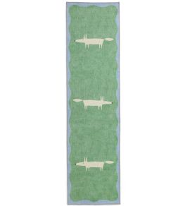 Mr Fox Runner Rug by Scion Green/White