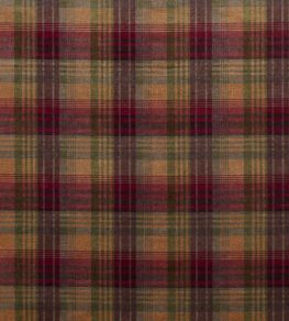 Velvet Ancient Tartan Fabric by Mulberry Home Plum