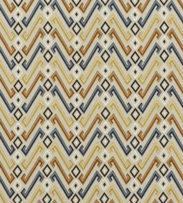 Jazz Fabric by Mulberry Home Indigo/Spice