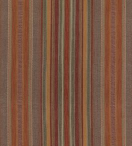 Rustic Stripe Fabric by Mulberry Home Red / Plum