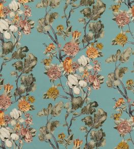 Wild Side Fabric by Mulberry Home Teal Wild Side Fabric by Mulberry Home Teal