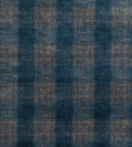 Highland Check Fabric by Mulberry Home Indigo Highland Check Fabric by Mulberry Home Indigo