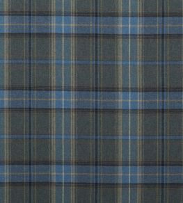 Shetland Plaid Fabric by Mulberry Home Blue