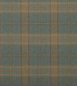 Shetland Plaid Fabric by Mulberry Home Teal
