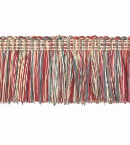 Multi-Colour Moss Fringe 50mm Trimming by Houles Muted Red Multi-Colour Moss Fringe 50mm Trimming by Houles Muted Red
