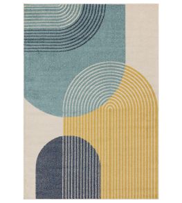 Muse Retro Rug by Asiatic Blue Muse Retro Rug by Asiatic Blue