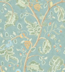 Mythical Trail Wallpaper by George & Minnie Aqua Mythical Trail Wallpaper by George & Minnie Aqua