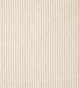 Narrow Stripe Linen Fabric by Volga Linen Natural/White Narrow Stripe Linen Fabric by Volga Linen Natural/White