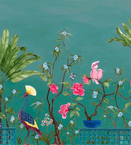 Neo-Tea Garden Mural by Coordonne Green Neo-Tea Garden Mural by Coordonne Green